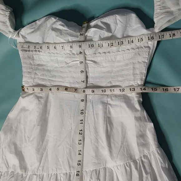 HELLO MOLLY Seaside Picnic Midi White Dress Size 8 - Picture 9 of 12